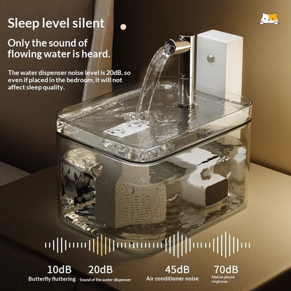 Smart Cat Water Fountain – Wireless Sensor Auto Pet Dispenser