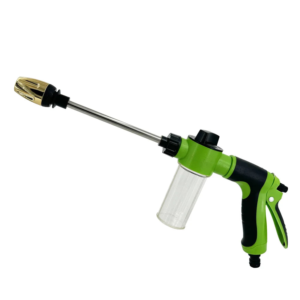 Portable High-Pressure Water Gun Adjustable Nozzle Sprinkler Foam Water Gun , Pet Clean