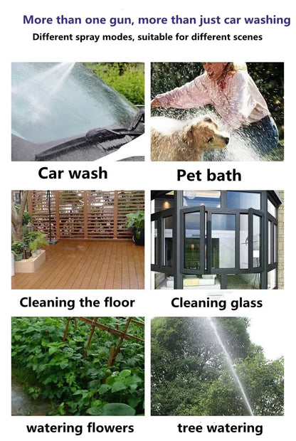 Portable High-Pressure Water Gun Adjustable Nozzle Sprinkler Foam Water Gun , Pet Clean