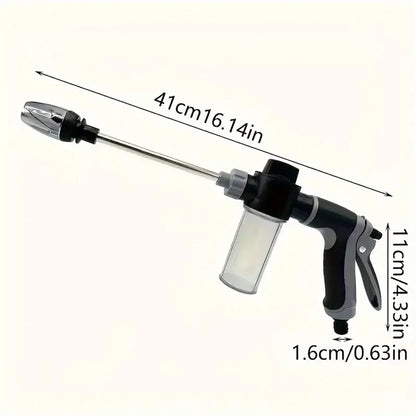 Portable High-Pressure Water Gun Adjustable Nozzle Sprinkler Foam Water Gun , Pet Clean