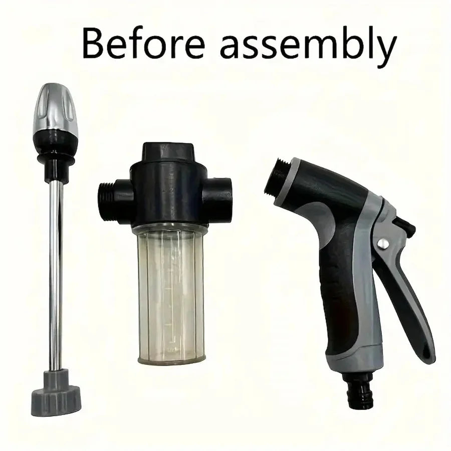 Portable High-Pressure Water Gun Adjustable Nozzle Sprinkler Foam Water Gun , Pet Clean